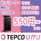 【高速インターネット光回線】TEPCOひかり（テプコ光）（インターネット開通完了）